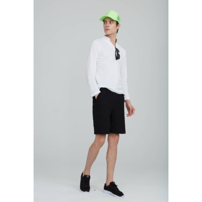 Men's Solid Mandarin Collar T-Shirt