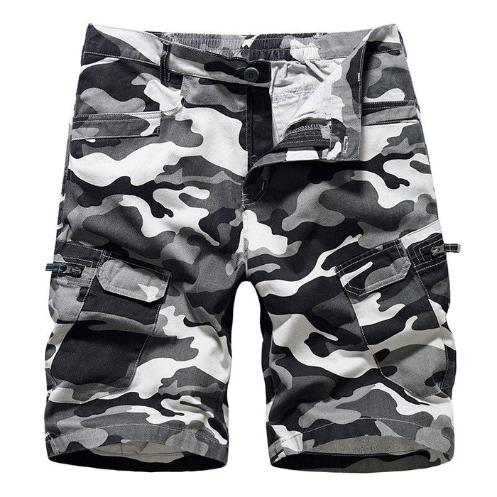 Camouflage Cotton Cargo Shorts