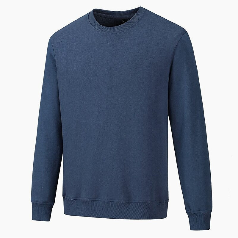 Spring Autumn Cotton O Neck Sweatshirts Men