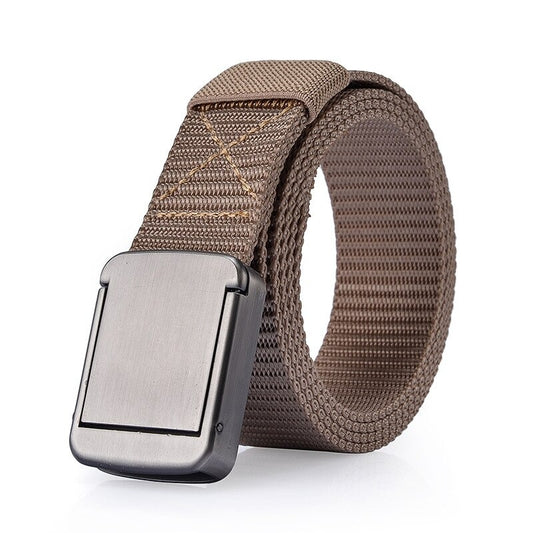 Men's Woven Belt With Metal Tactics