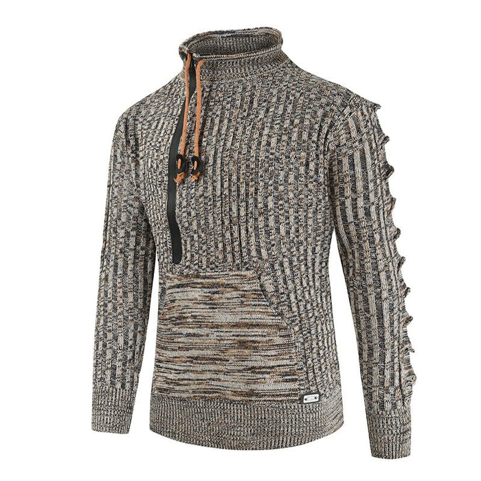 Men's Half-High Neck Knitted Pullovers