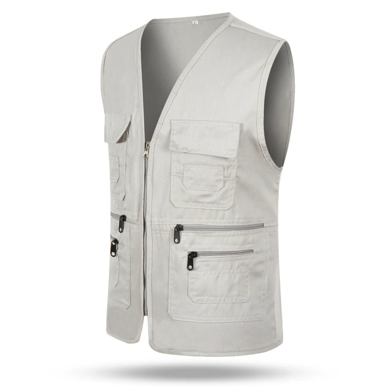 Men's Casual Sleeveless Multi Pocket Cargo Vest