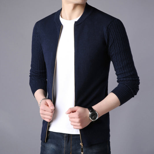 Men's Solid Casual Slim Fit Cardigan