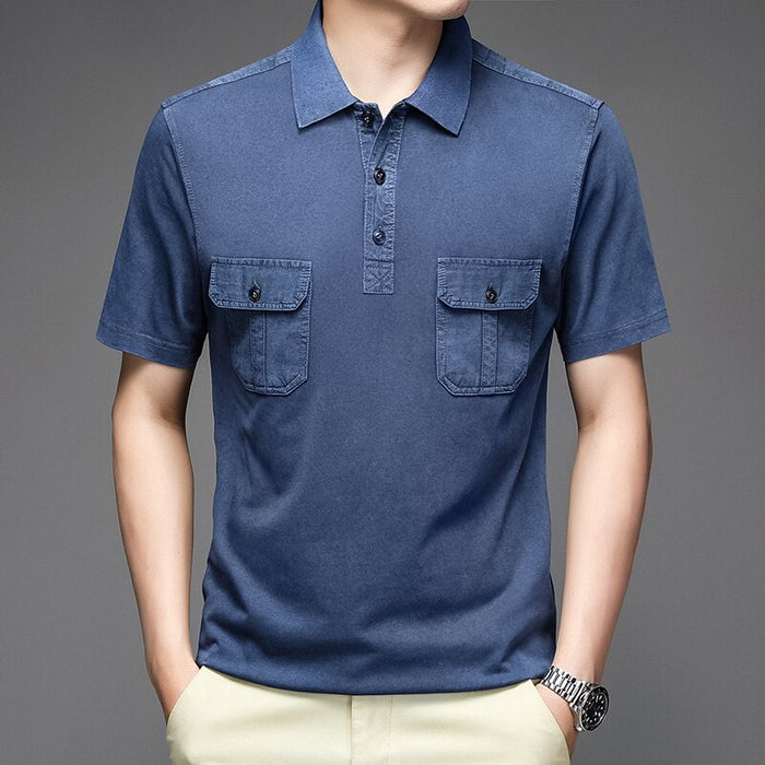 Men's Retro Style Cotton Pocketed T-Shirt