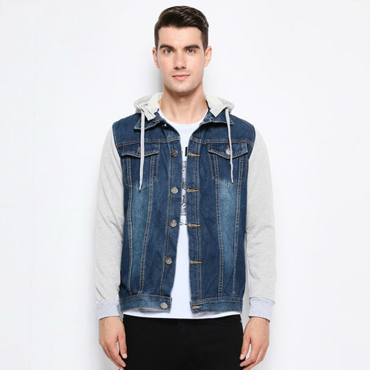 Men's Casual Hooded Jeans Jacket