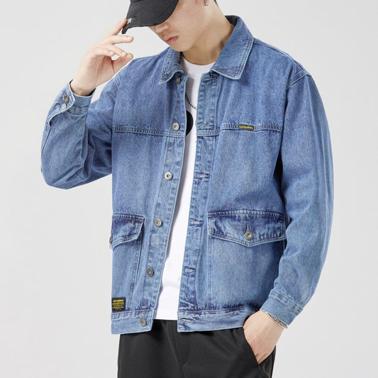 Men's Casual Big Pockets Denim Jacket