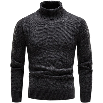 Men's Solid Slim Knitted Pullover Sweater