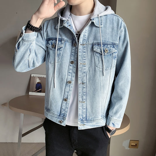 Men's Causal Streetwear Hooded Jacket