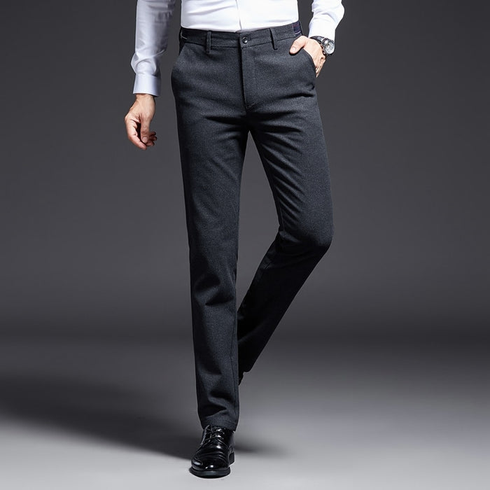 Solid Formal Men's Trousers