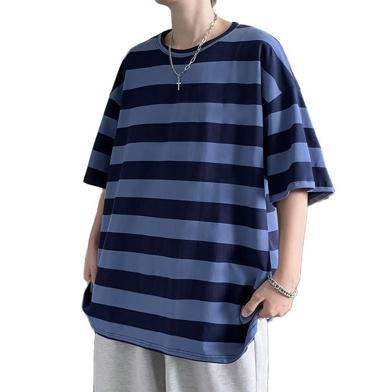 Casual Striped Oversized T-Shirt For Men