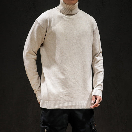 Men's Casual Solid Knitted Pullover Sweater