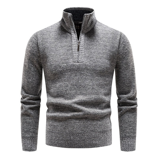 Men's Thick Fleece Zipper Pullover Sweater