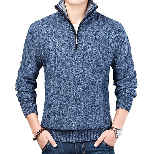 Casual Zipper Pullover Sweater For Men