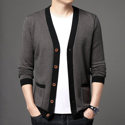 Men's Zipper Cardigan Sweater