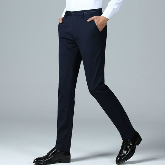 Men's Solid Casual Slim Fit Formal Trouser