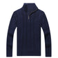 Men's Half Zipper Knitted Thick Pullover