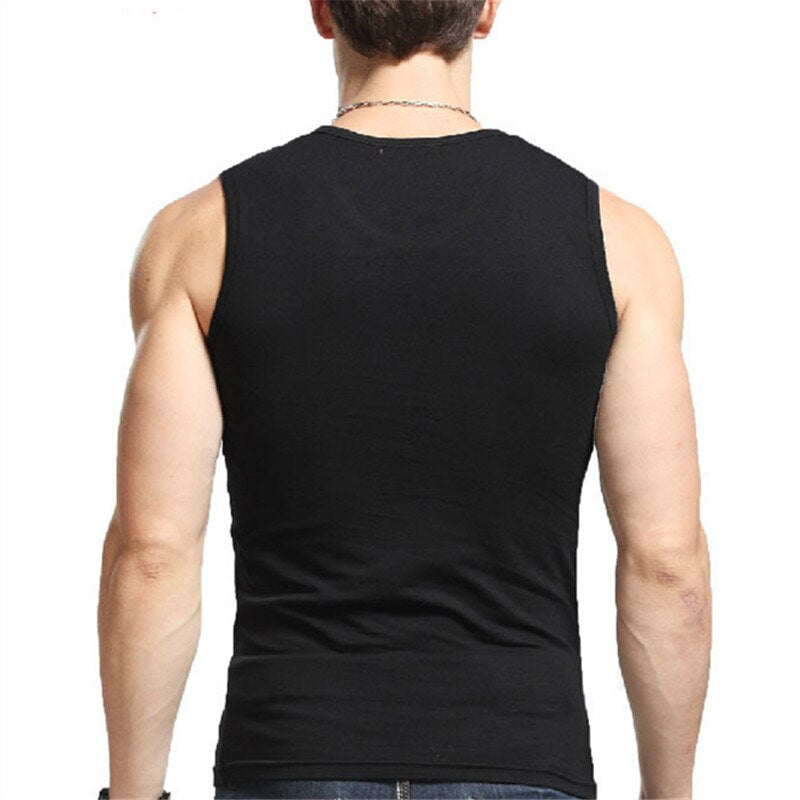 Men's Cotton Solid Sleeveless Top Tank