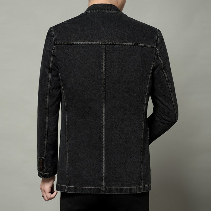 Men's Vintage Denim Blazer Jacket