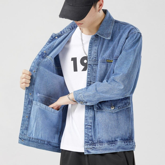 Men's Casual Big Pockets Denim Jacket