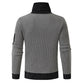 Men's Turtleneck Slim Fit Patchwork Pullover