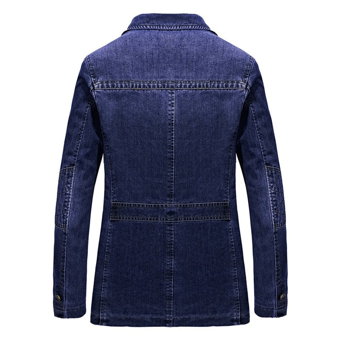 Men's Casual Denim Blazer Jacket
