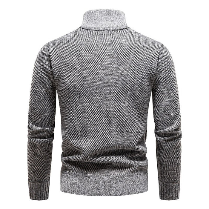 Men's Thick Fleece Zipper Pullover Sweater