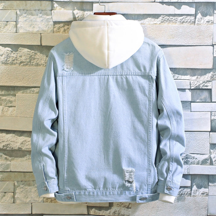 Men's Blue Loose Jeans Jacket
