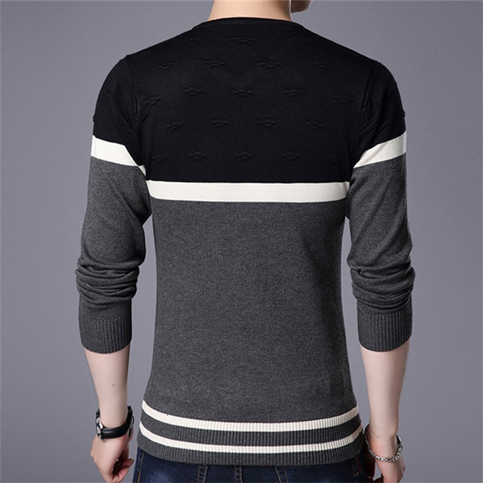 Men's V-Neck Pullover Casual Sweater