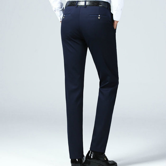 Men's Solid Casual Slim Fit Formal Trouser