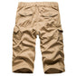 Solid Cargo Calf Length Trousers