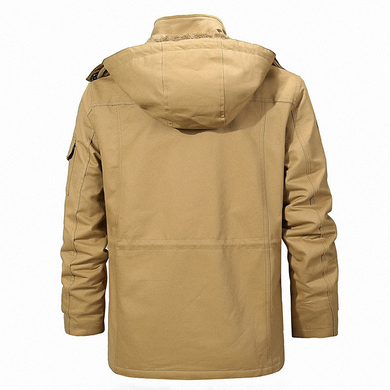 Men's Hooded Trench Warm Overcoat Jacket