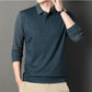 Men's Patchwork Casual Striped Polo Shirt