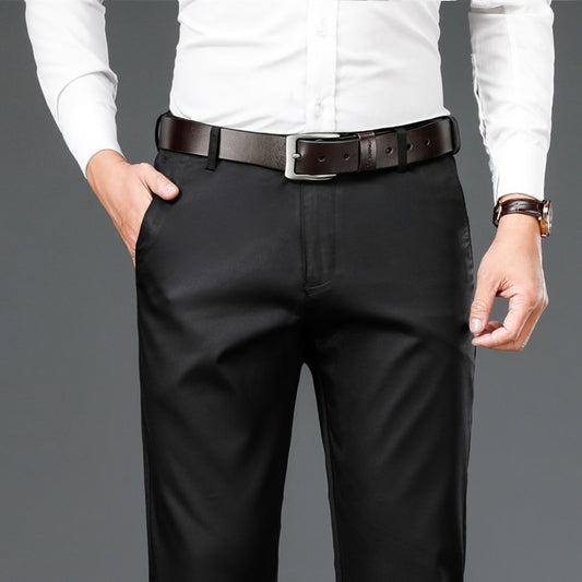 Men's Solid Full Length Formal Trouser