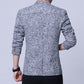 Men's Solid Long Sleeve Single Breasted Blazer
