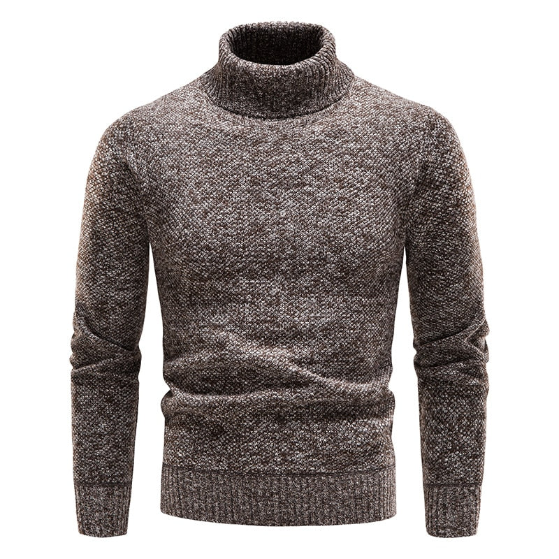 Men's Solid Slim Knitted Pullover Sweater