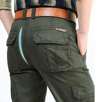 Men's Multi pockets Baggy Military Casual Cargo Trouser