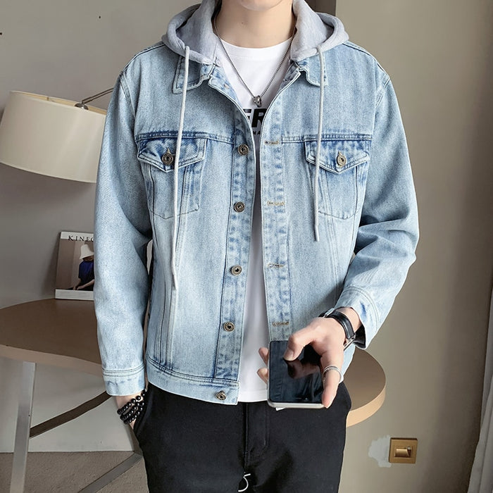 Men's Causal Streetwear Hooded Jacket
