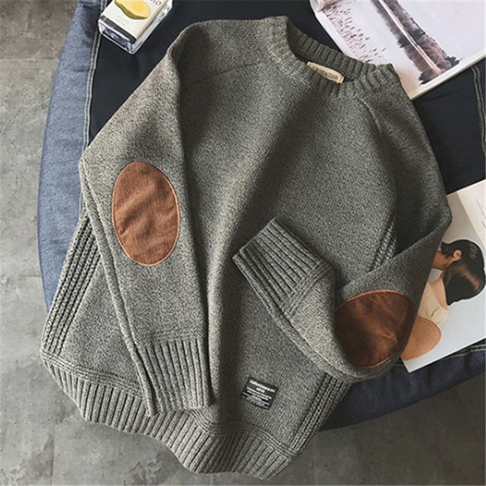 Men's O-Neck Solid Pullover Sweater