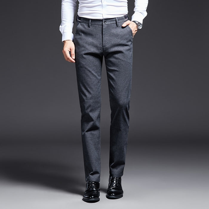 Solid Formal Men's Trousers