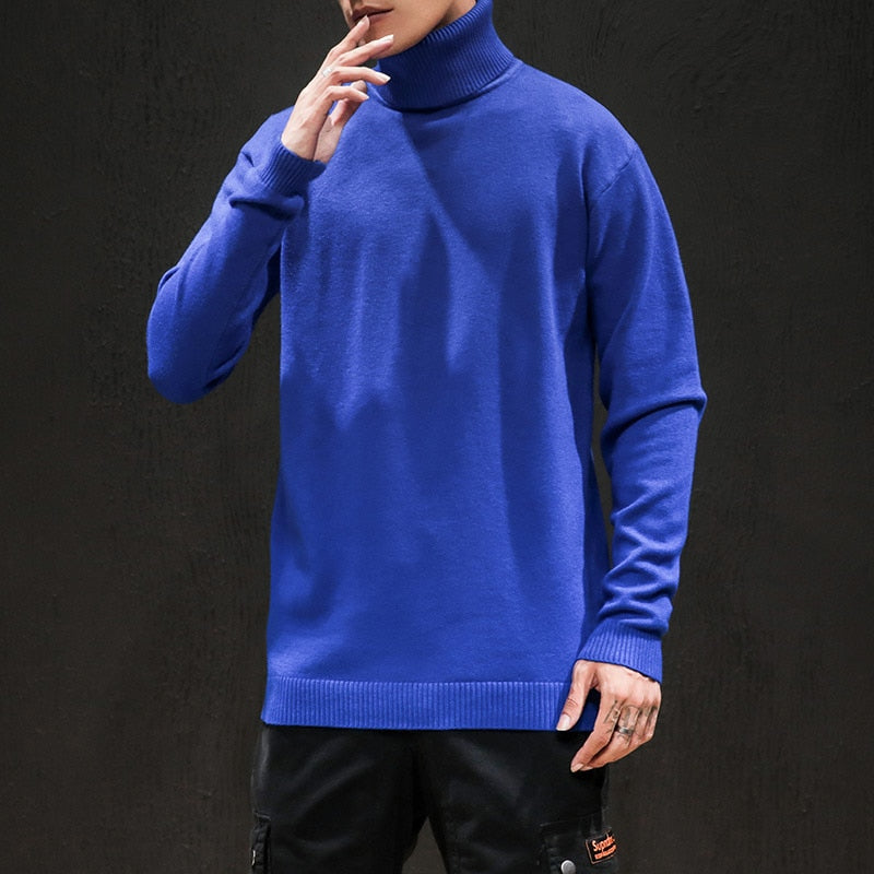Men's Casual Solid Knitted Pullover Sweater