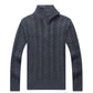Men's Half Zipper Knitted Thick Pullover