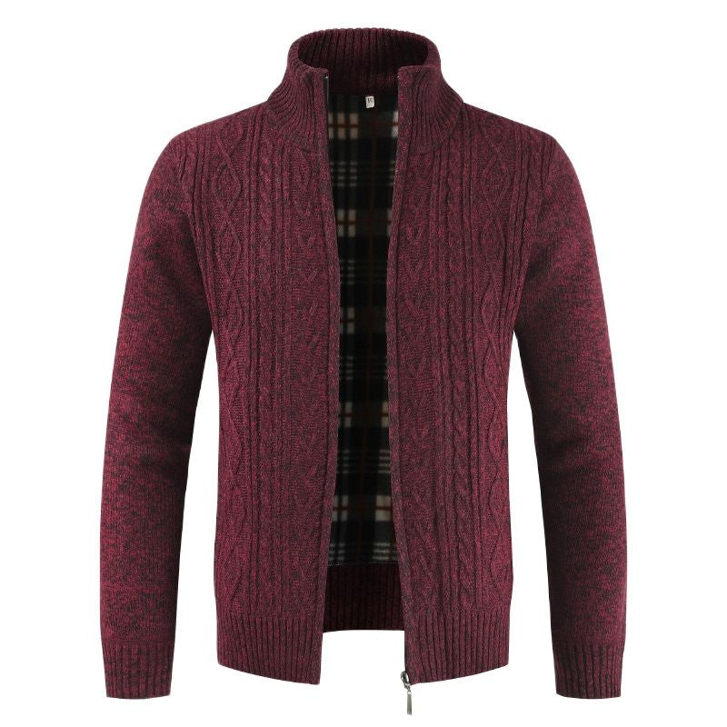 Men's Patterned Knitted Cardigan Jacket