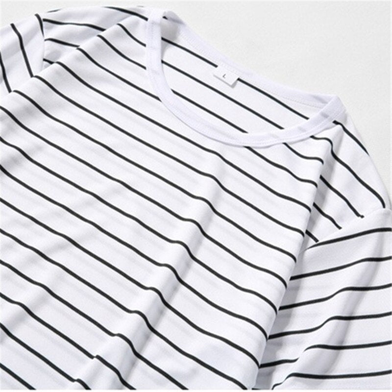 Casual Stripe Short Sleeved T-Shirt For Men