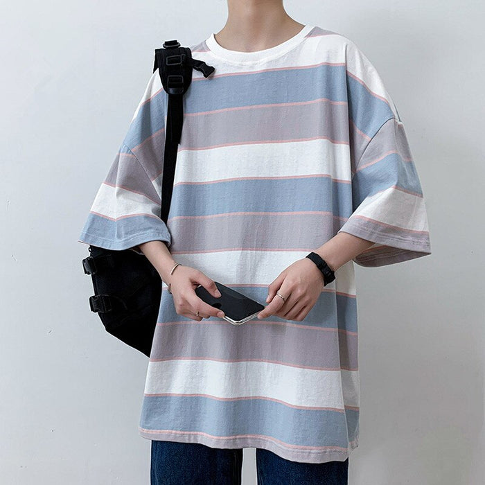 Men's Cotton Oversized Striped T-Shirt