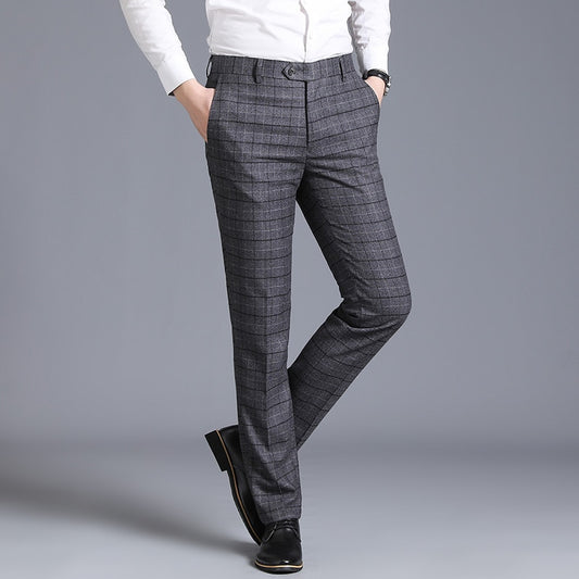 Men's Plaid Formal Suit Pant