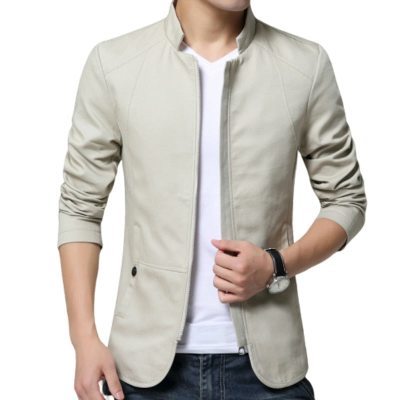 Men's Casual Slim Fit Stand Collar Jacket