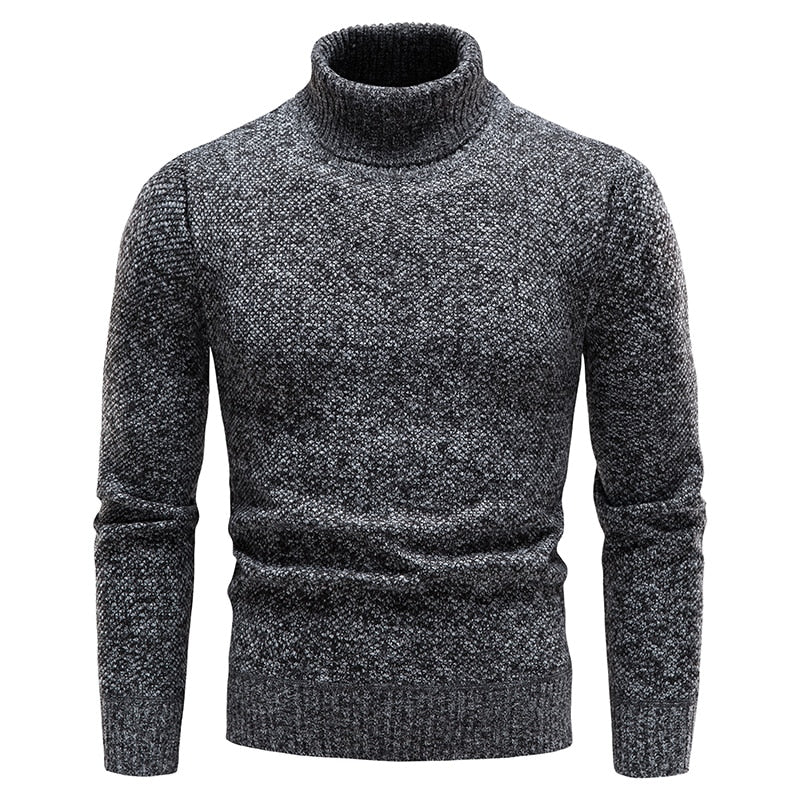 Men's Solid Slim Knitted Pullover Sweater
