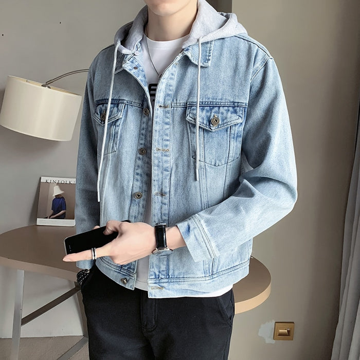 Men's Causal Streetwear Hooded Jacket