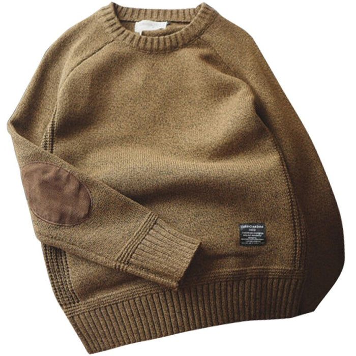 Men's O-Neck Solid Pullover Sweater