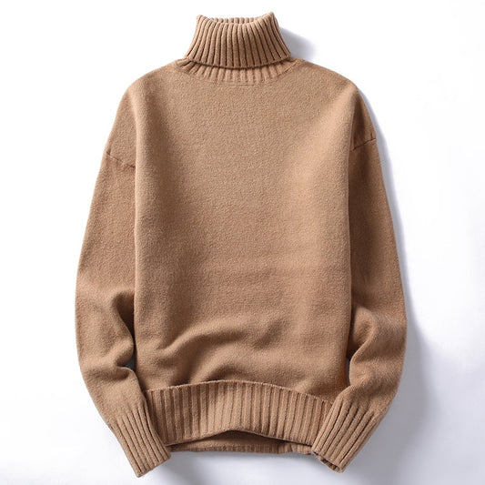 Solid Men Knitted Pullover Sweater